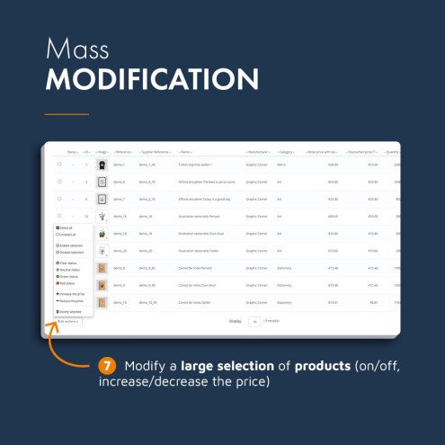 PrestaShop Quick Product Administration module