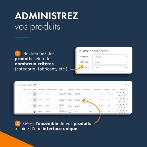 Edition de masse produits PrestaShop, module d'administration rapide