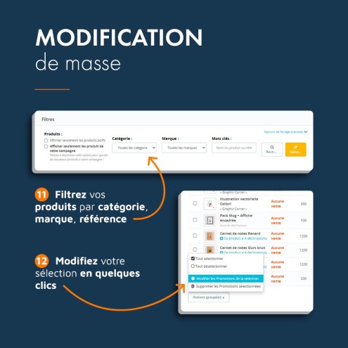 PrestaShop module promotion, gestion en masse des prix réduits