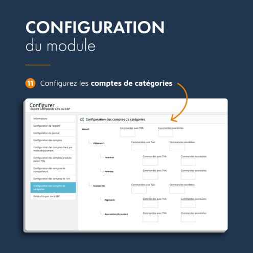 PrestaShop comptabilité, module d'export comptable CSV et EBP