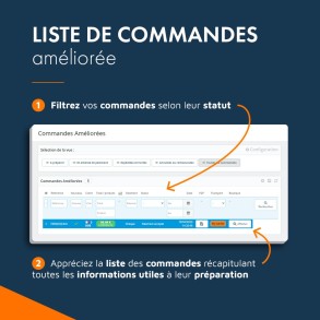 Liste de commandes PrestaShop, module pour une interface améliorée
